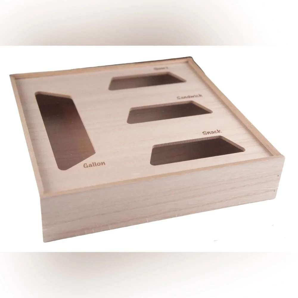 Target 🎯 Wood Food Storage Ziplock Bag Organizer